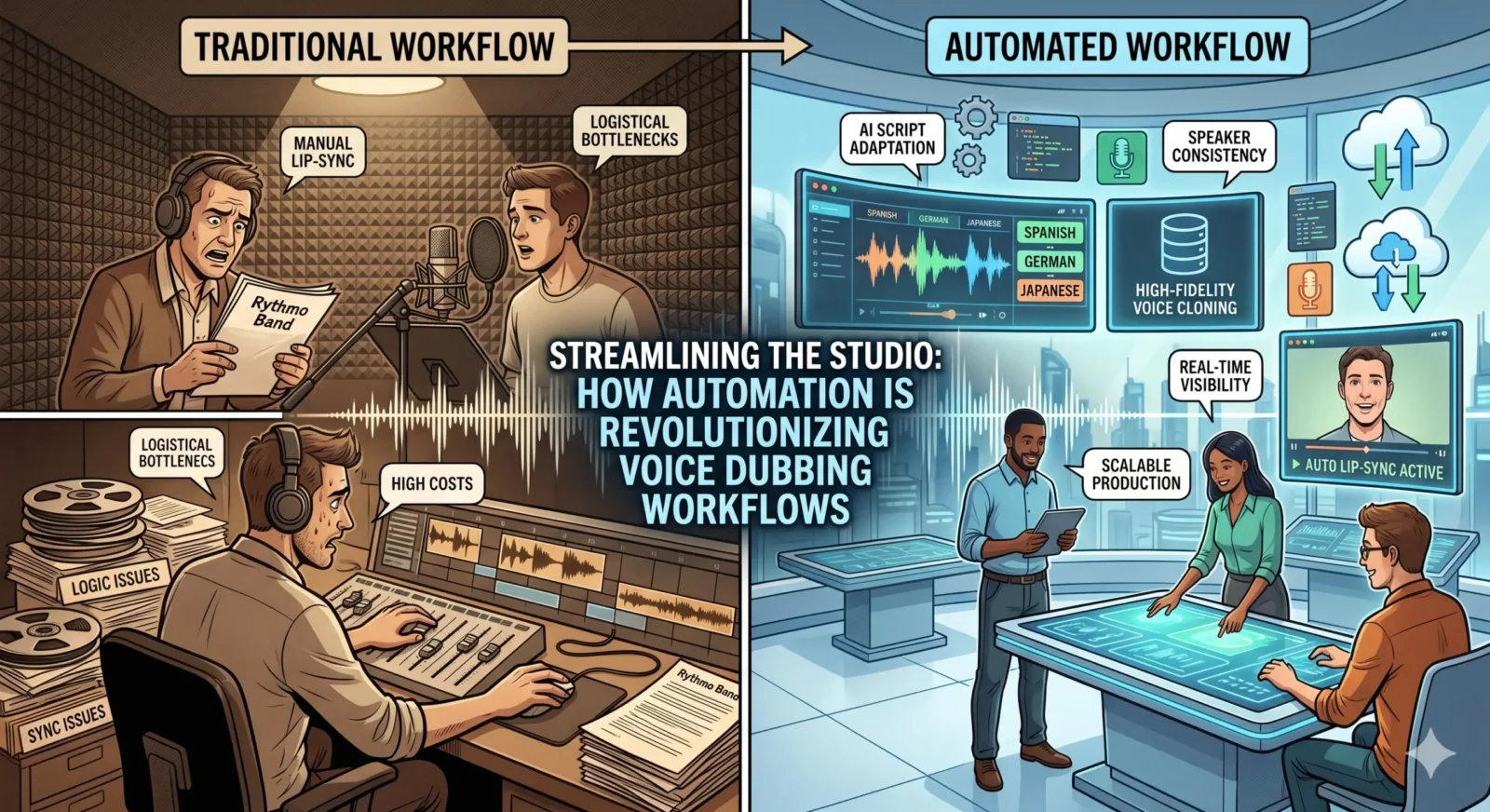 Streamlining the Studio: How Automation is Revolutionizing Voice Dubbing Workflows